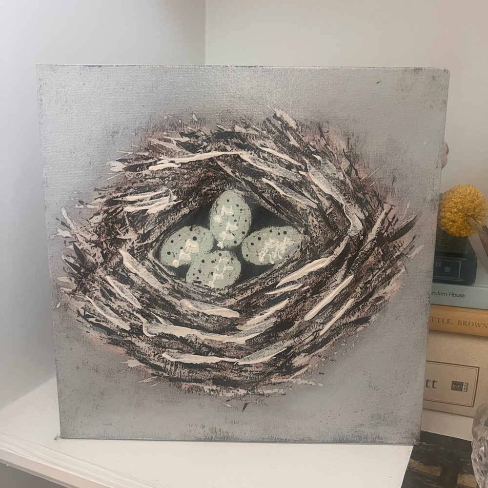 Hand painted egg on Canvas 
Creative co-op
